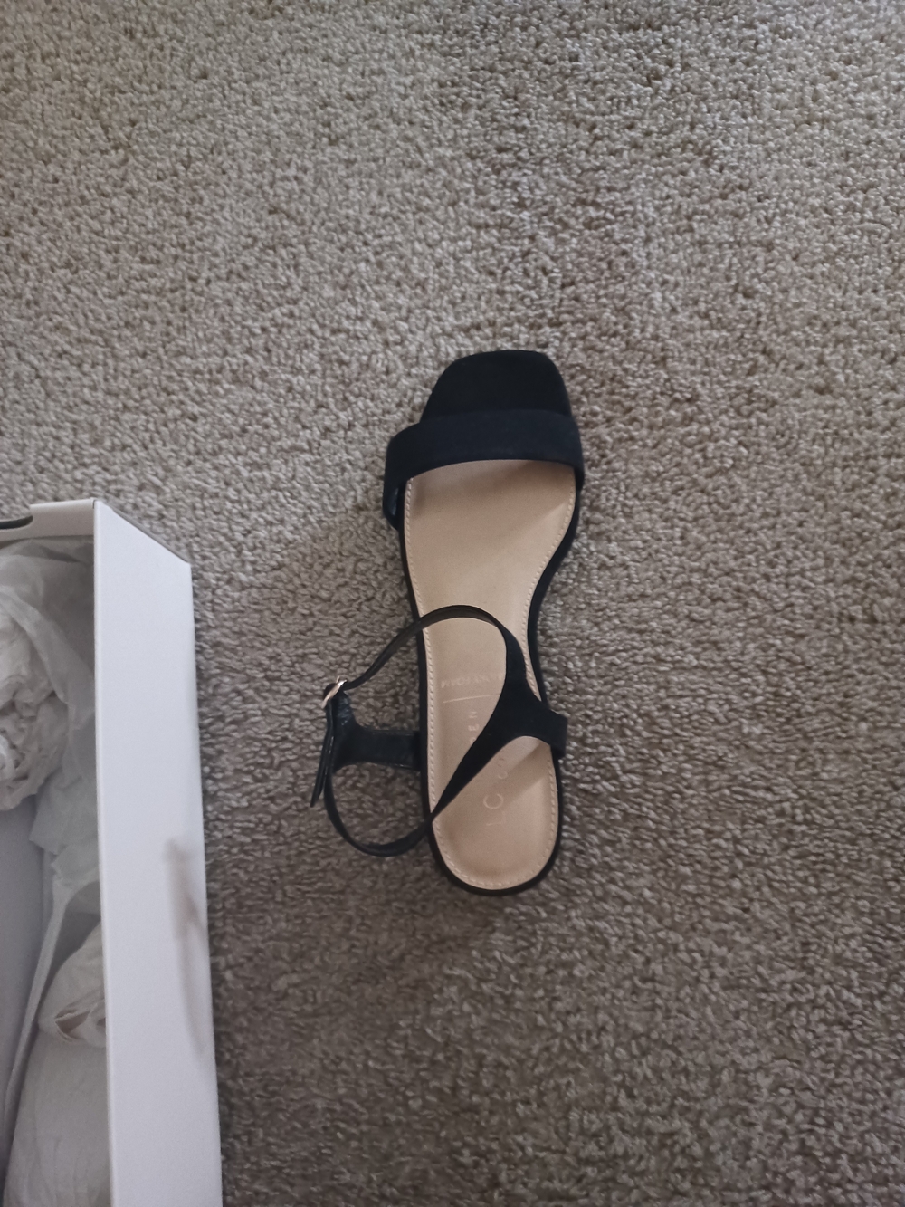 LC Lauren Conrad Black Open-Toe Ankle Strap Sandals
